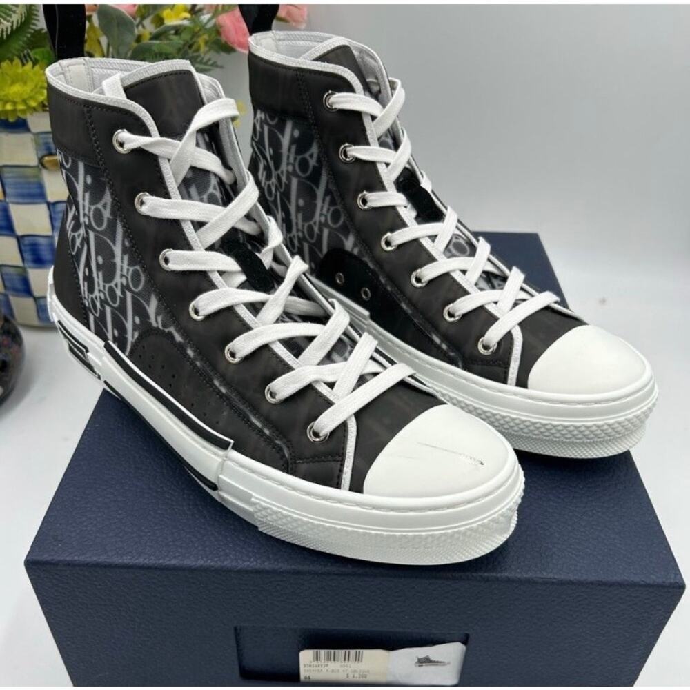 Men's Dior B – 23 oblique high top sneakers size 44 made in Italy